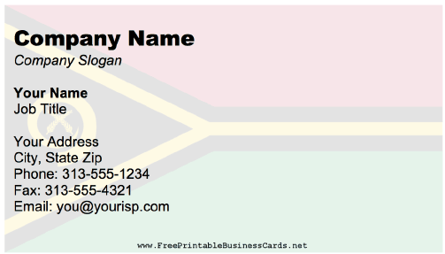 Vanuatu business card