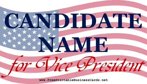 Vice President Sign business card