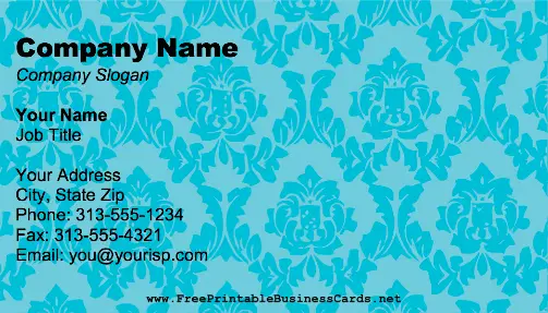 Blue Victorian business card