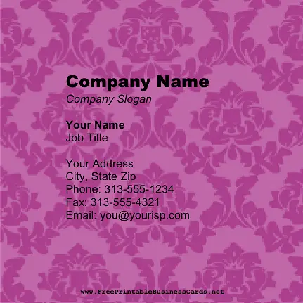 Purple Victorian business card