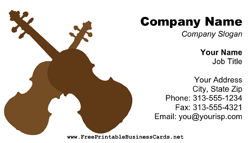 Violins business card