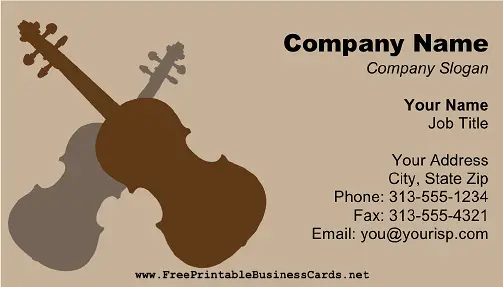 Violin Player business card