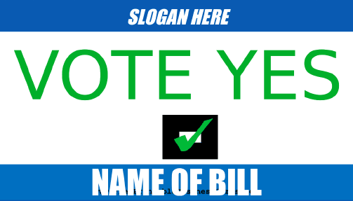 Vote Yes Sign business card