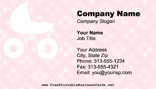 Baby Carriage business card