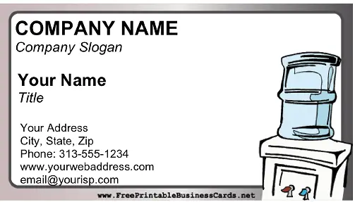 Water Delivery business card