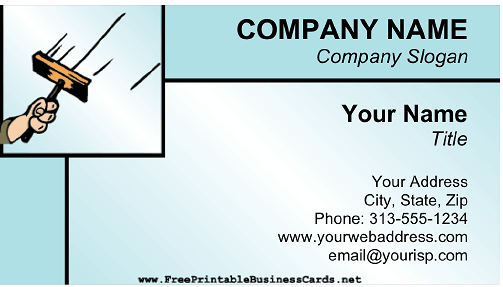 Window Washer business card
