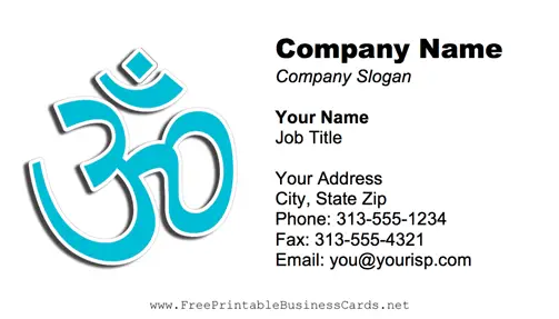 Yoga Design business card