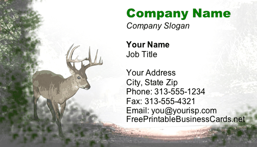 Deer business card