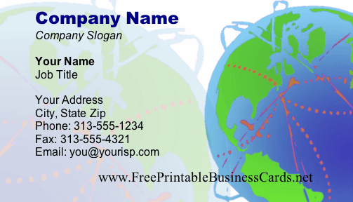 Earth business card