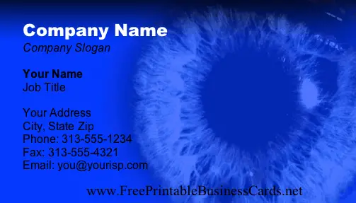 Eye business card