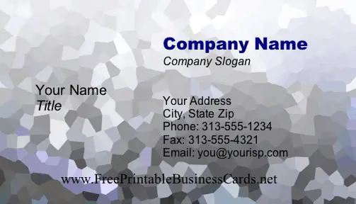 Facet business card