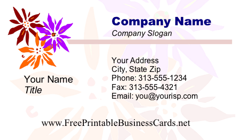 Flowers #1 business card