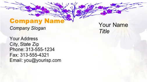Flowers #2 business card