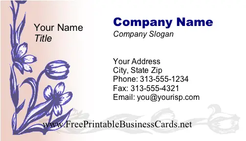 Flowers #4 business card