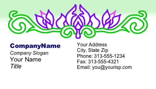 Flower Scroll business card