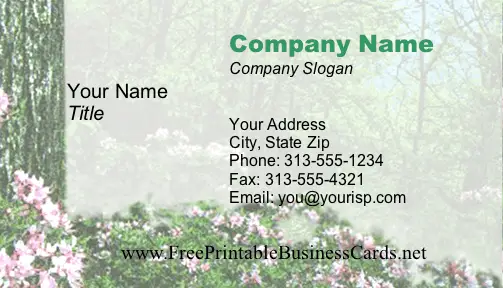 Forest business card