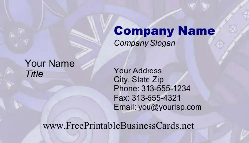 Funky #4 business card
