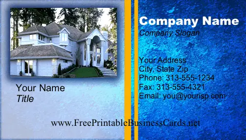 House business card