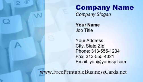 Keyboard business card
