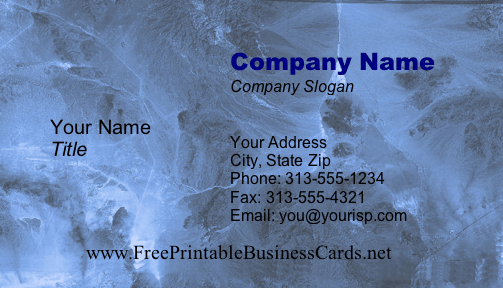 Blue Marble business card