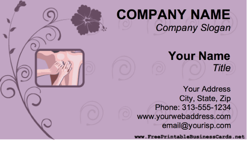 Massage Therapist business card