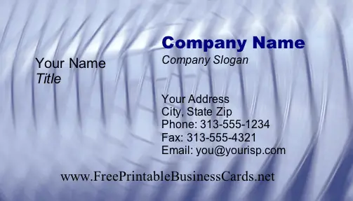 Mirror business card