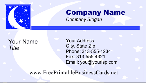 Moon business card