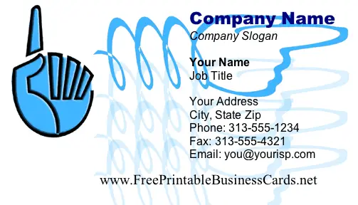 Number One business card