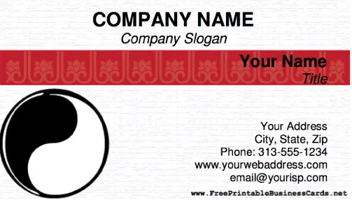 Yin Yang business card