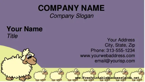 Sheep business card