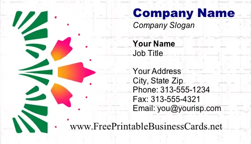 Flower Stencil business card