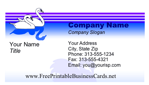 Swan business card