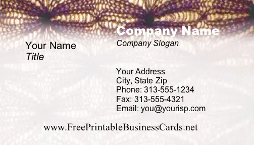 Texture #7 business card