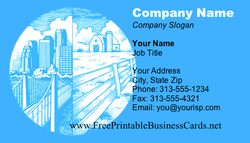 Town & Country business card