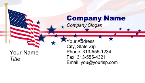 Patriotic business card