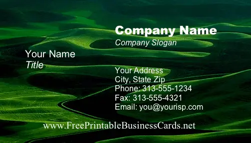 Valley business card