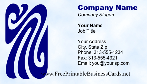 Wavey business card