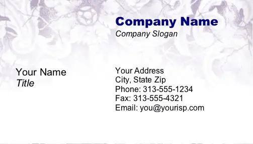 Wedding business card