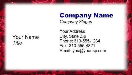 Rose Border business card