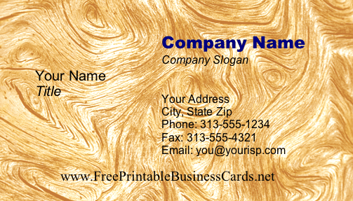 Wood #2 business card