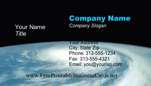 World business card