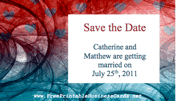 Abstract Save the Date Card