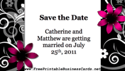 Black and White Save the Date Card