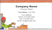Bricklayer Construction business card