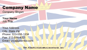 Flag of British Columbia business card