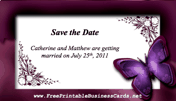 Butterfly Save the Date Card