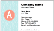Colorful A Monogram business card