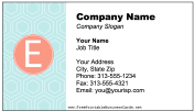 Colorful E Monogram business card