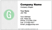 Colorful G Monogram business card