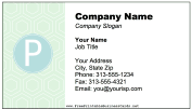 Colorful P Monogram business card